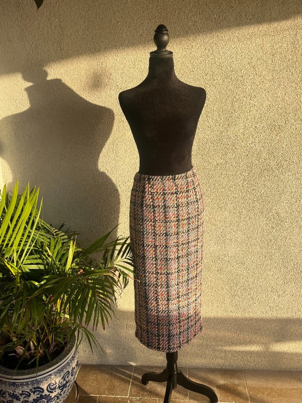 Rainbow Tweed Skirt